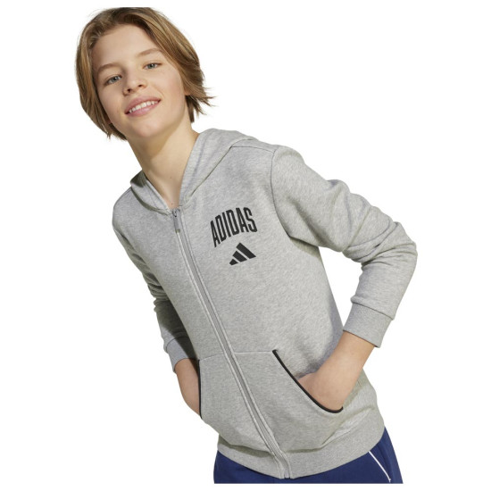 Adidas Παιδική ζακέτα Collegiate Typography French Terry Full-Zip Hoodie Adidas Παιδική ζακέτα Collegiate Typography French Terry Full-Zip Hoodie